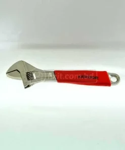 Alternative view of 10 Inch Stainless Steel Adjustable Wrench with Red Handle Karigor Brand