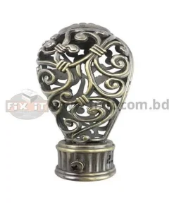Alternative view of 25mm Antique Brass Color Pipe Socket Victorian Cut Design