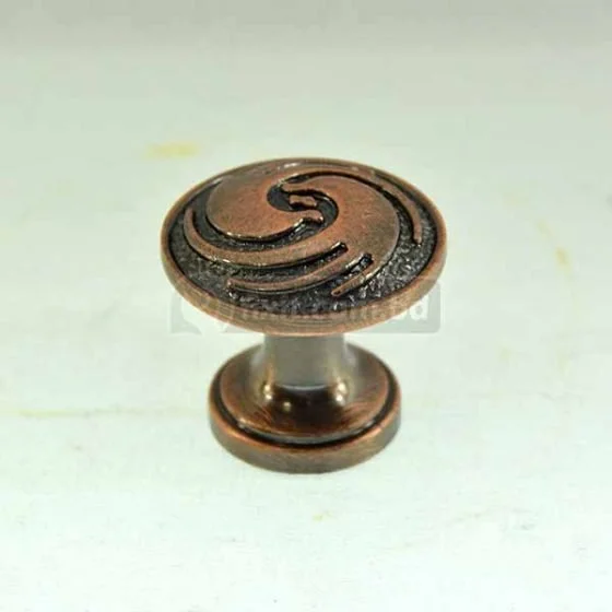 Antique Copper Color Furniture Knob Victorian Design 8016 - Image 2