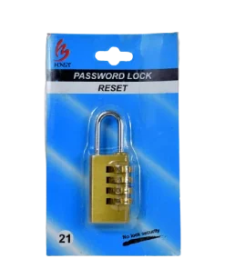 Alternative view of 25mm 4 Digit Brass Color Resettable Combination Padlock Hoasy Brand