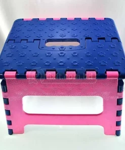 Alternative view of Heavy Duty Small Pink and Blue Plastic Foldable Tool/Chair (Baby Chair)