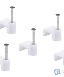 Cable Clip – 12mm, White – 100pcs (2.5mm TPS)