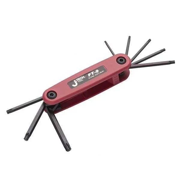 9Pcs Folding Hex Key Set JeTech Brand FD-9 - Image 2