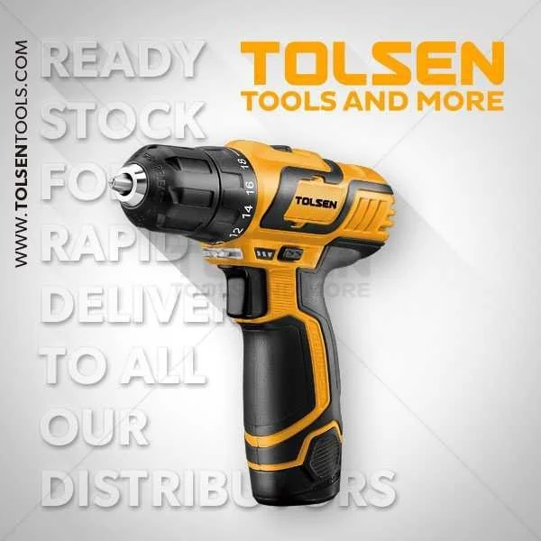 12V 1400rpm 28Nm Cordless Drill Machine Tolsen Brand 79036
