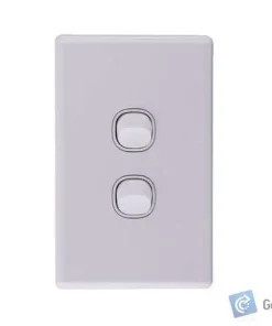 Alternative view of Light Switch – 2 Gang – Vertical – Slimline – 16A – 10 Box