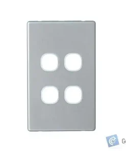 Blank Plate – Slimline, Alu – 4 Gang – 20 Box