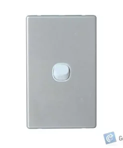 Light Switch – 1 Gang – Vertical  – Slimline, Alu – 16A