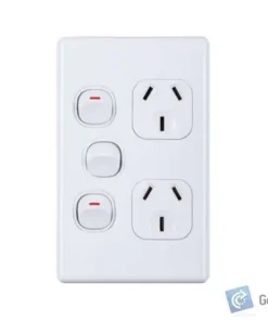 Power Point – Double – Vertical – Ext Sw – 10A – 10 Box