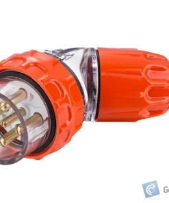 Industrial Plug – Angled – 5 Round Pin, 32A, 500V, IP66