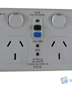 Power Point – Double – Horizontal – RCD – 10A
