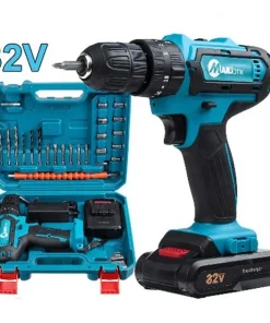 32V 28 PCS Torque Impact Drill Cordless Screwdriver Screwdriver Impact Hammer Drill With Plastic Tool Box Mailtank Brand
