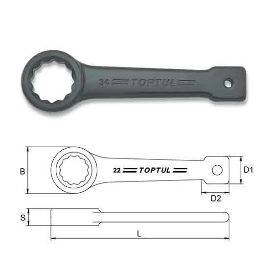 27mm Slogging Ring Wrench Toptul Brand AAAR2727 - Image 2