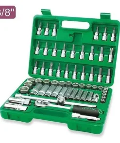 Alternative view of 60PCS PROFESSIONAL GRADE 3/8″ DR. FLANK SOCKET SET Toptul Brand