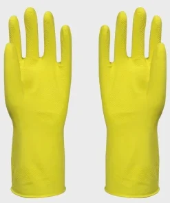 Alternative view of Yellow Color Household Rubber Hand Gloves -GH/T2584-2010