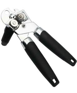 Can Opener Stainless Steel, Plastic Black, Silver