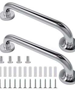 Alternative view of 2 x 30cm Safety Bathroom Aid Bath Shower Hand Grip Grab Towel Rail Bar Handle (300mm)