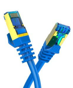 Alternative view of 2m CAT7 High Speed Shielded Ethernet Cable 1000MHz 10Gbps RJ45 – Blue