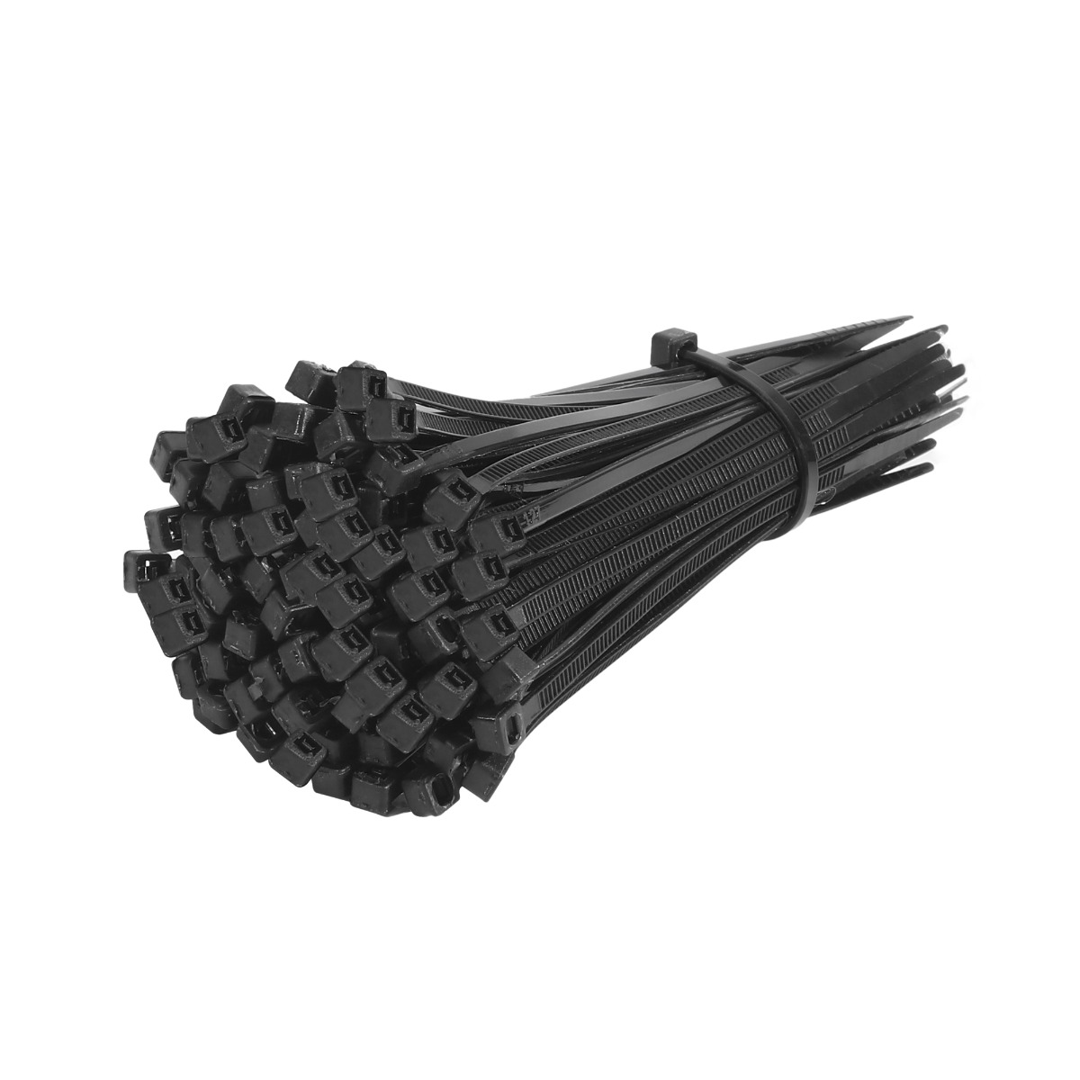 450mm x 7.6mm Strong Black Nylon Cable Tie Wraps – Pack of 100