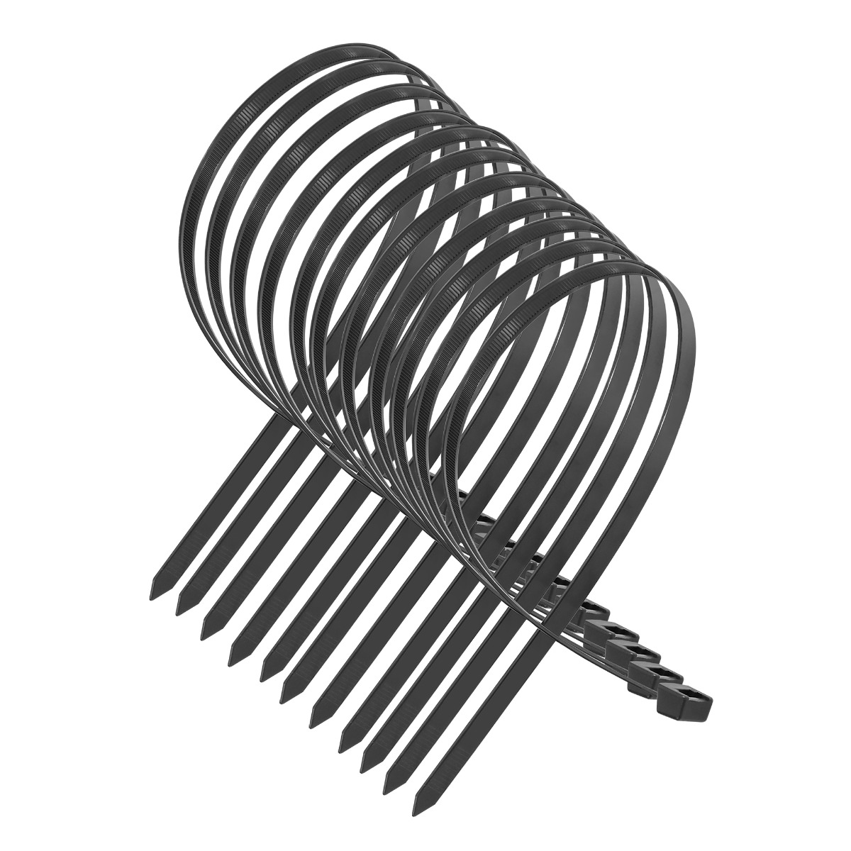 450mm x 7.6mm Strong Black Nylon Cable Tie Wraps – Pack of 100 - Image 4