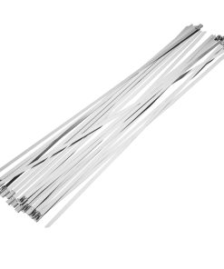 Alternative view of 4.6mm x 200mm Stainless Steel Silver Cable Ties – Pack of 100