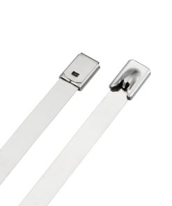 7.9mm x 400mm Stainless Steel Silver Cable Ties – Pack of 100
